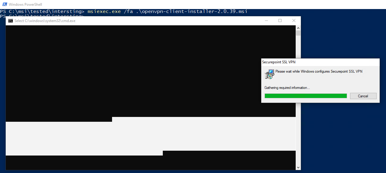 Catched cmd running in SYSTEM context